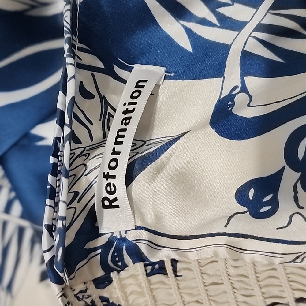 Reformation Encino Avian Silk Dress - Picture 11 of 12